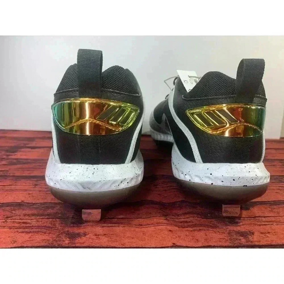 adidas ICON 6 Bounce ECP Metal Baseball Cleats EH2378 Mens Size 11.5 Black White main image 4